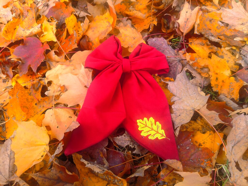 Machine-Embroidered Hair Bows